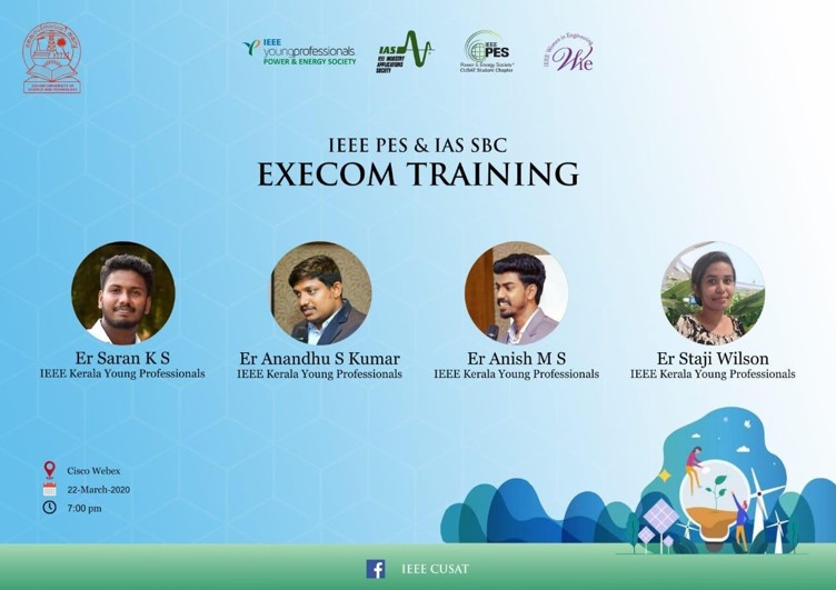 Read more about the article PES & IAS Execom Training 2020 – IEEE SB CUSAT