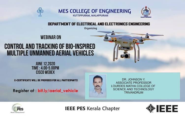 Read more about the article Webinar: Control and Tracking of Bio-inspired Multiple Unmanned Arial Vehicles