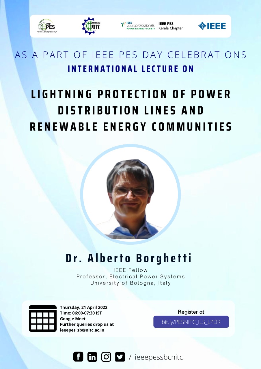Read more about the article International lecture on Lightning Protection of Power Distribution Lines and Renewable Energy Communities