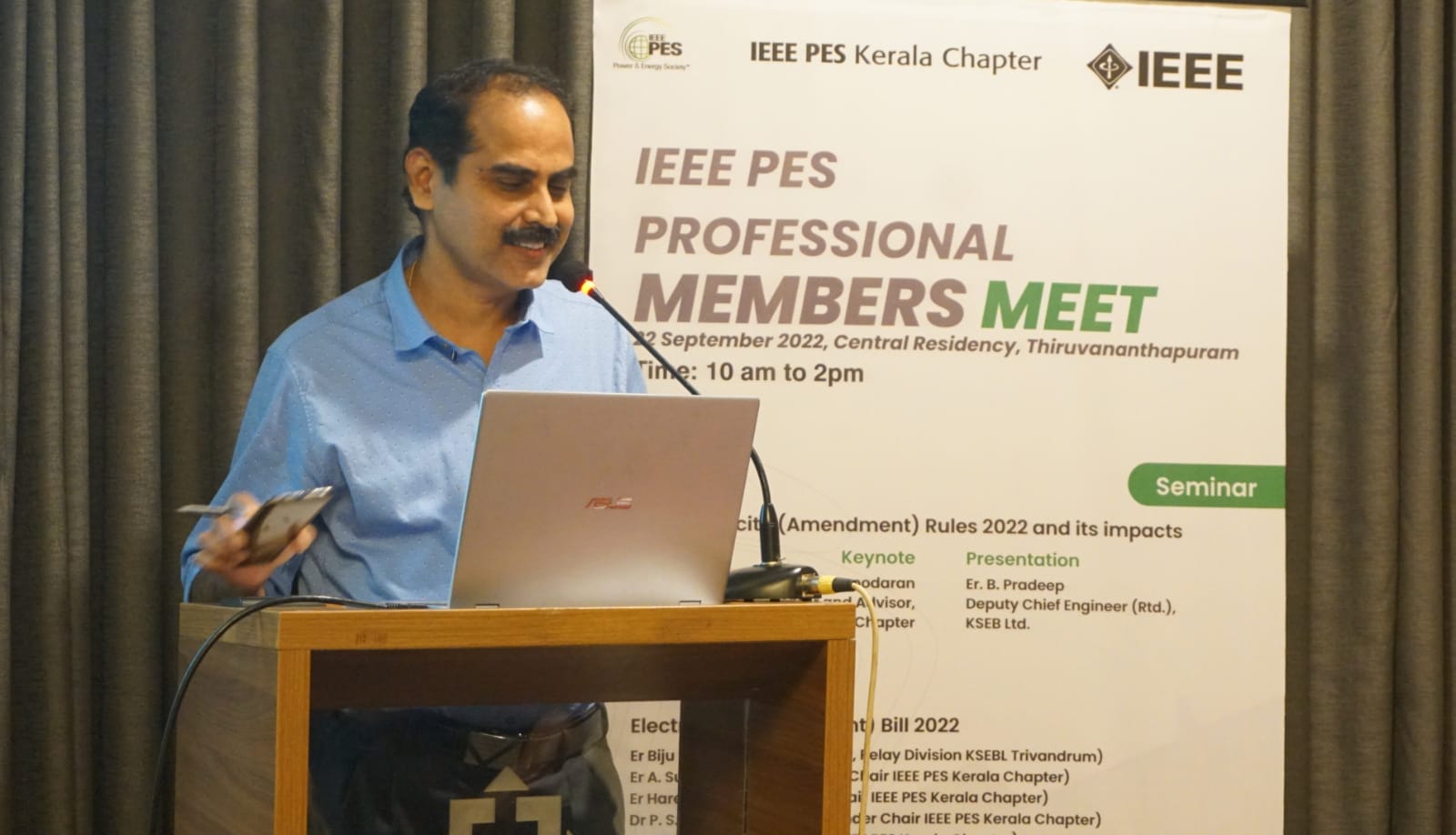 IEEE PES professional members meet held on 25th September at Central Residency, Thiruvananthapuram