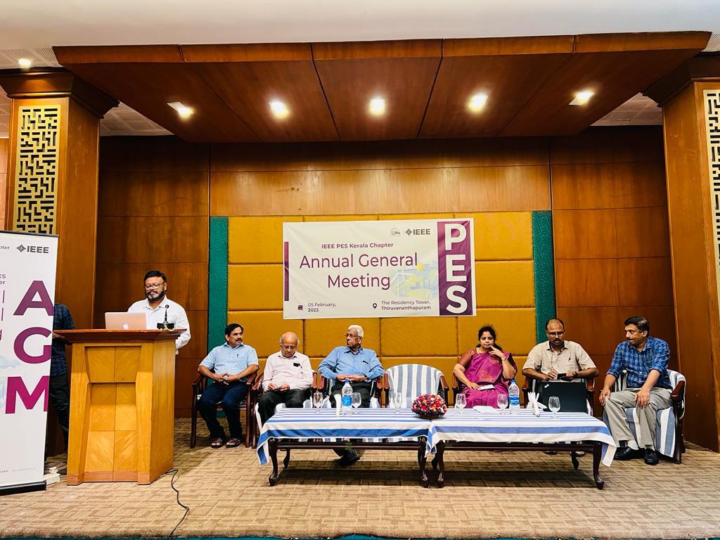 IEEE PES Kerala Chapter Annual General Meeting 2022 held at The Residency Tower, Thiruvananthapuram